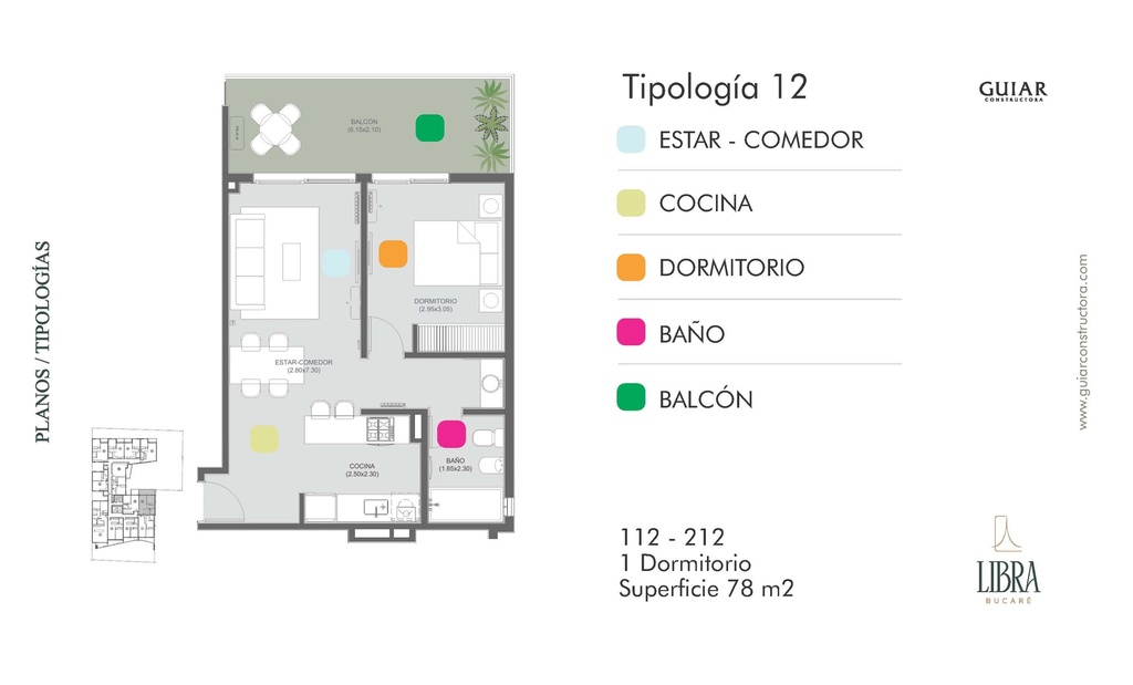 Bucaré Libra Un Dormitorio Tipología 12