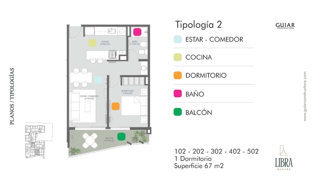 Bucaré Libra Un Dormitorio Tipología 02